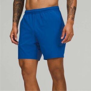 Men’s Lululemon Pace Breaker Lined Shorts 7” royal blue-Large